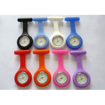 1 Atm Blue Silicone Nurse Fob Watch Attaches To Clothing Using A Metal Brooch Pin